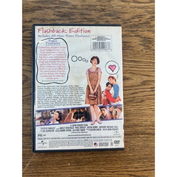 Sixteen Candles DVD Flashback Edition 1984 Romantic Comedy Movie Pre-Owned - Picture 4 of 4